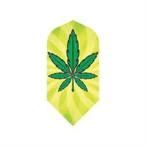 PLUME SLIM VERT MÉTALIQUE FEUILLE DE POT